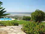 Gardens and Pool with a backdrop of the Obidos Lagoon